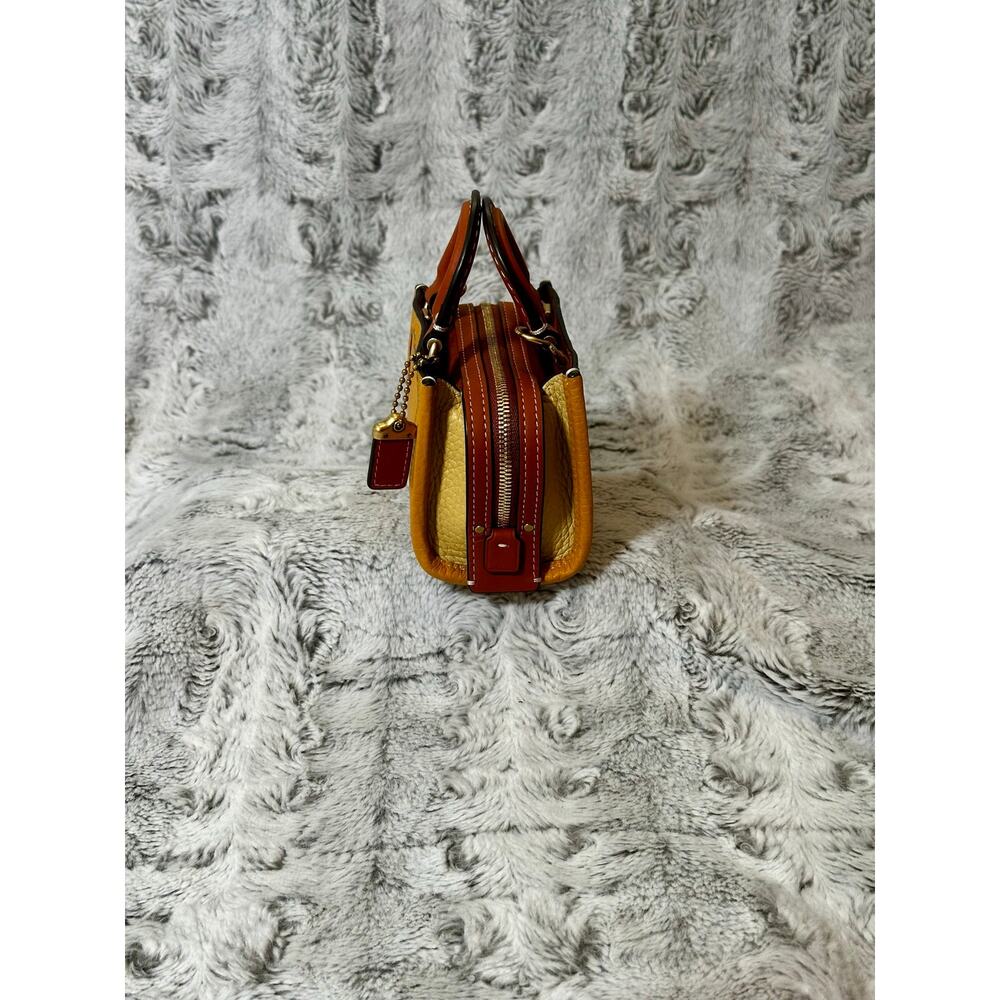 Coach Rogue 12 Mini C1808 Buttercup Yellow Leather Crossbody Bag 1941 - Picture 6 of 11